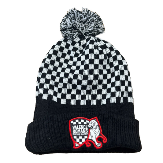 Bonnet Damiers à pompon JR